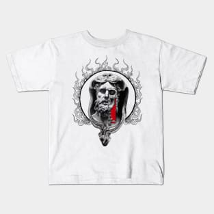 Greek God's Inner Soul with Flames and Heart Kids T-Shirt